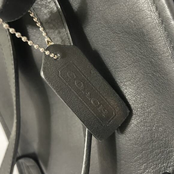 Vintage 1990s Coach 9960 Black Soft Leather Turnlock Daypack Mini Backpack Purse - Picture 7 of 14